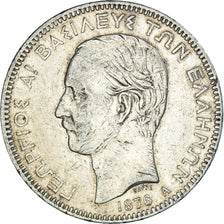 Coin, Greece, George I, 5 Drachmai, 1876, Paris, VF(30-35), Silver, KM:46