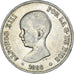 Münze, Spanien, Alfonso XIII, 5 Pesetas, 1888, Madrid, S+, Silber, KM:689
