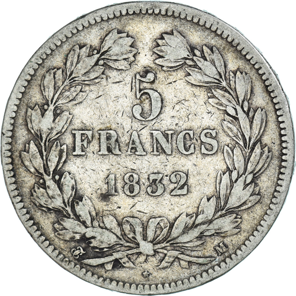 Munten, Frankrijk, Louis-Philippe, 5 Francs, 1832, Toulouse, FR, Zilver
