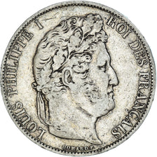 Coin, France, Louis-Philippe, 5 Francs, 1844, Lille, VF(30-35), Silver