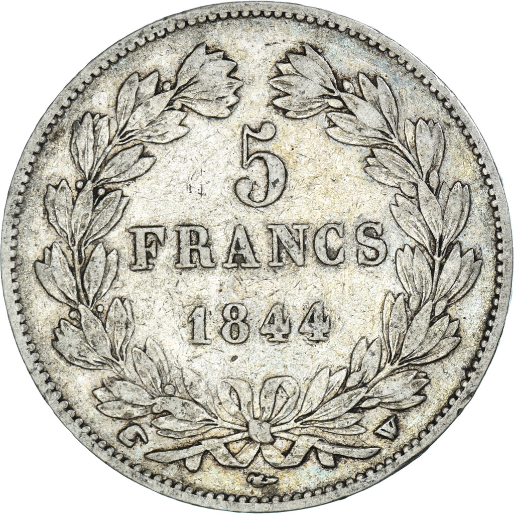 Coin, France, Louis-Philippe, 5 Francs, 1844, Lille, VF(30-35), Silver