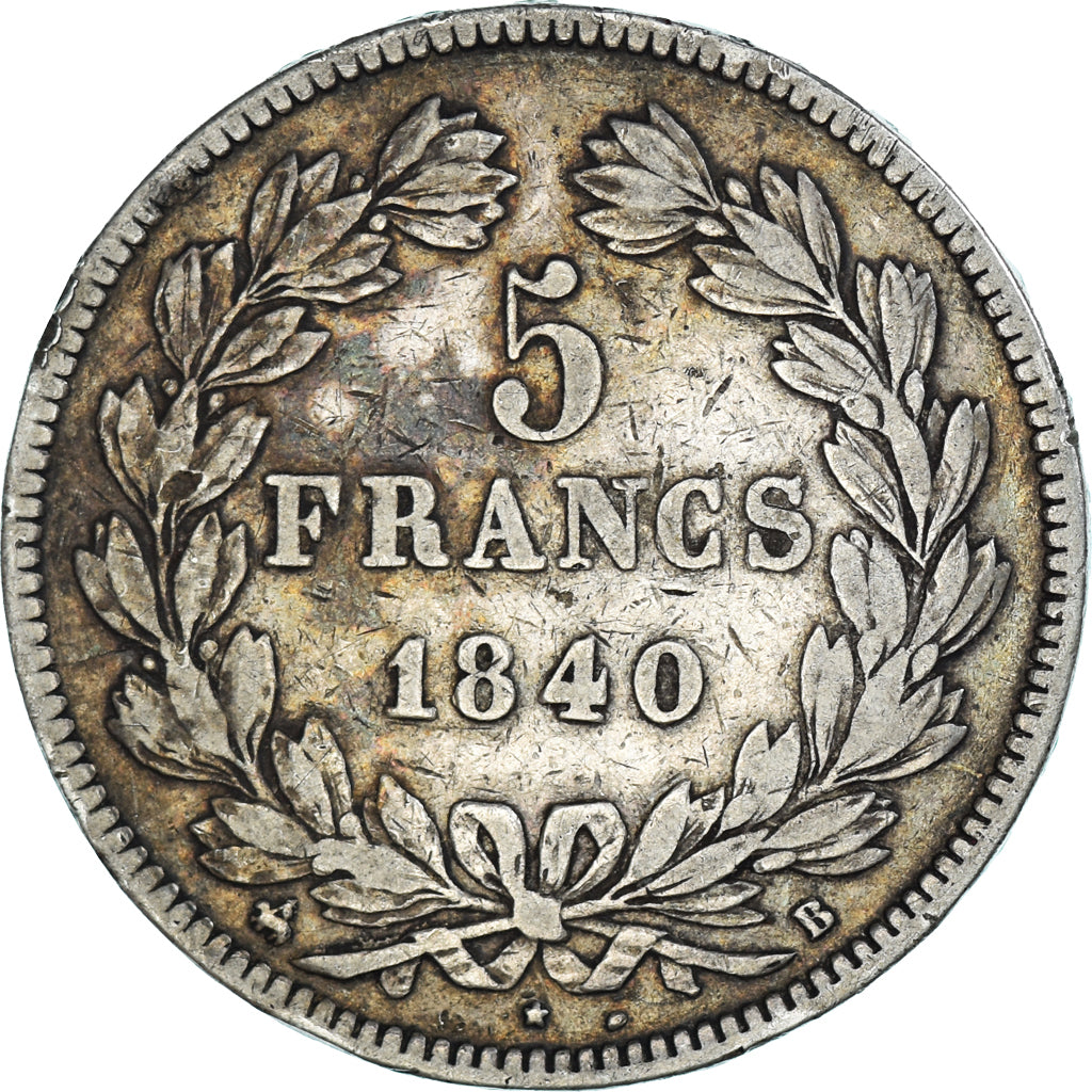 Monnaie, France, Louis-Philippe, 5 Francs, 1840, Rouen, TB, Argent, Gadoury:678