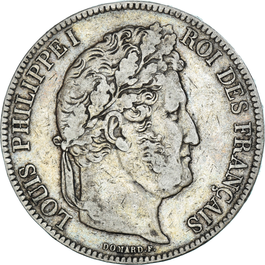 Coin, France, Louis-Philippe, 5 Francs, 1841, Rouen, VF(30-35), Silver
