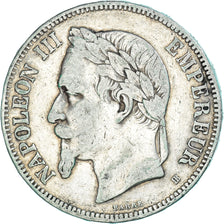 Coin, France, Napoléon III, 5 Francs, 1870, Strasbourg, VF(20-25), Silver