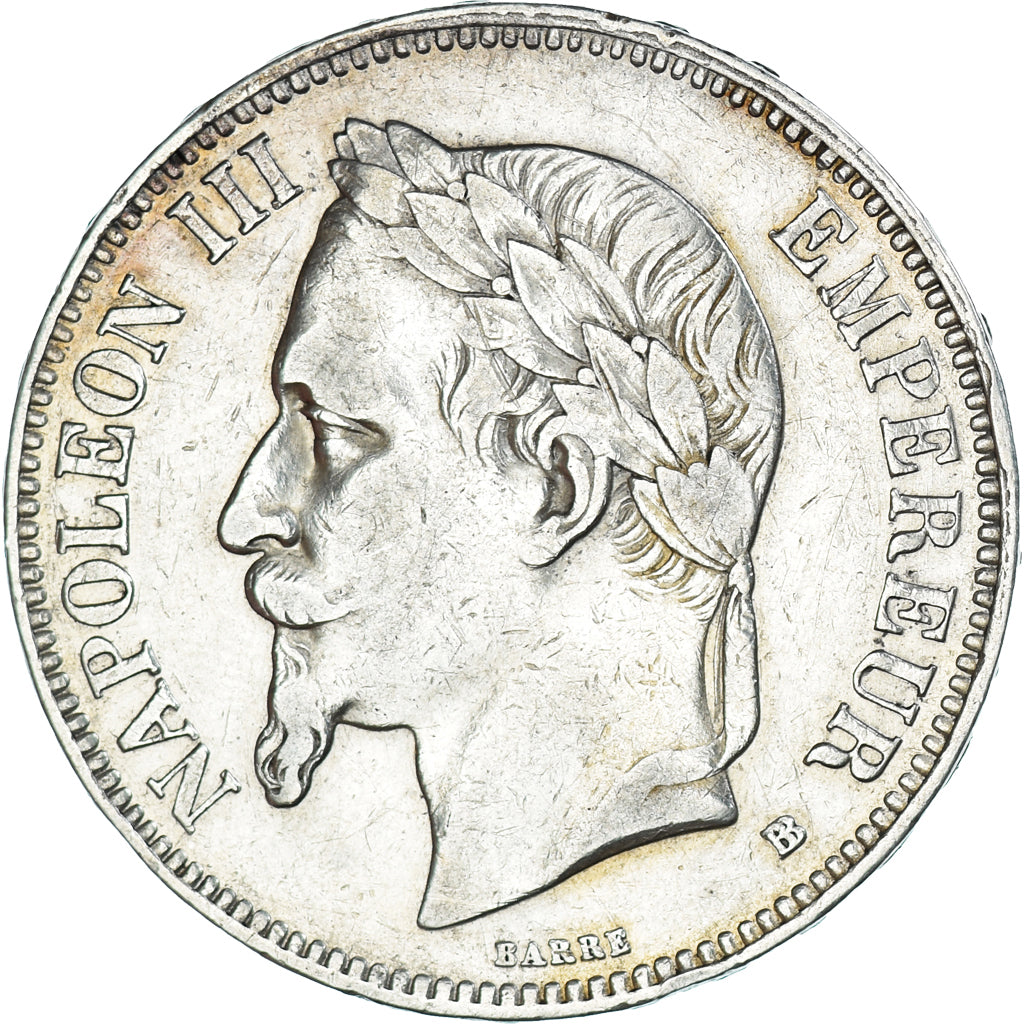 Coin, France, Napoléon III, 5 Francs, 1870, Strasbourg, EF(40-45), Silver