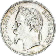 Coin, France, Napoléon III, 5 Francs, 1870, Strasbourg, EF(40-45), Silver