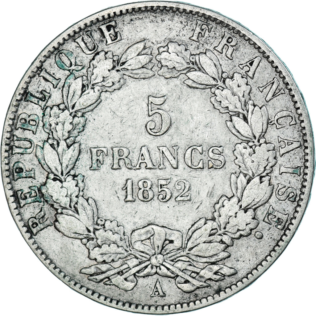 Moneta, Francja, Napoléon III, 5 Francs, 1852, Paris, VF(20-25), Srebro