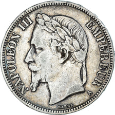 Moneta, Francja, Napoleon III, 5 Francs, 1870, Paris, VF(30-35), Srebro