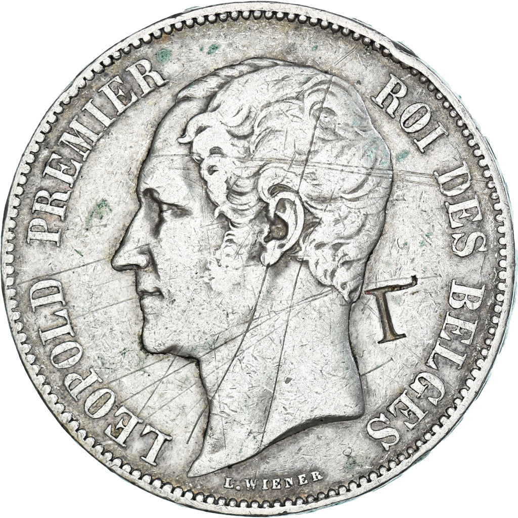Coin, Belgium, Leopold I, 5 Francs, 5 Frank, 1851, VF(30-35), Silver, KM:17