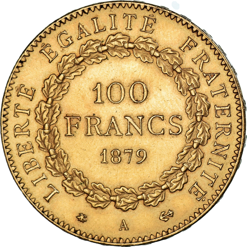 Coin, France, Génie, 100 Francs, 1879, Paris, AU(50-53), Gold, KM:832