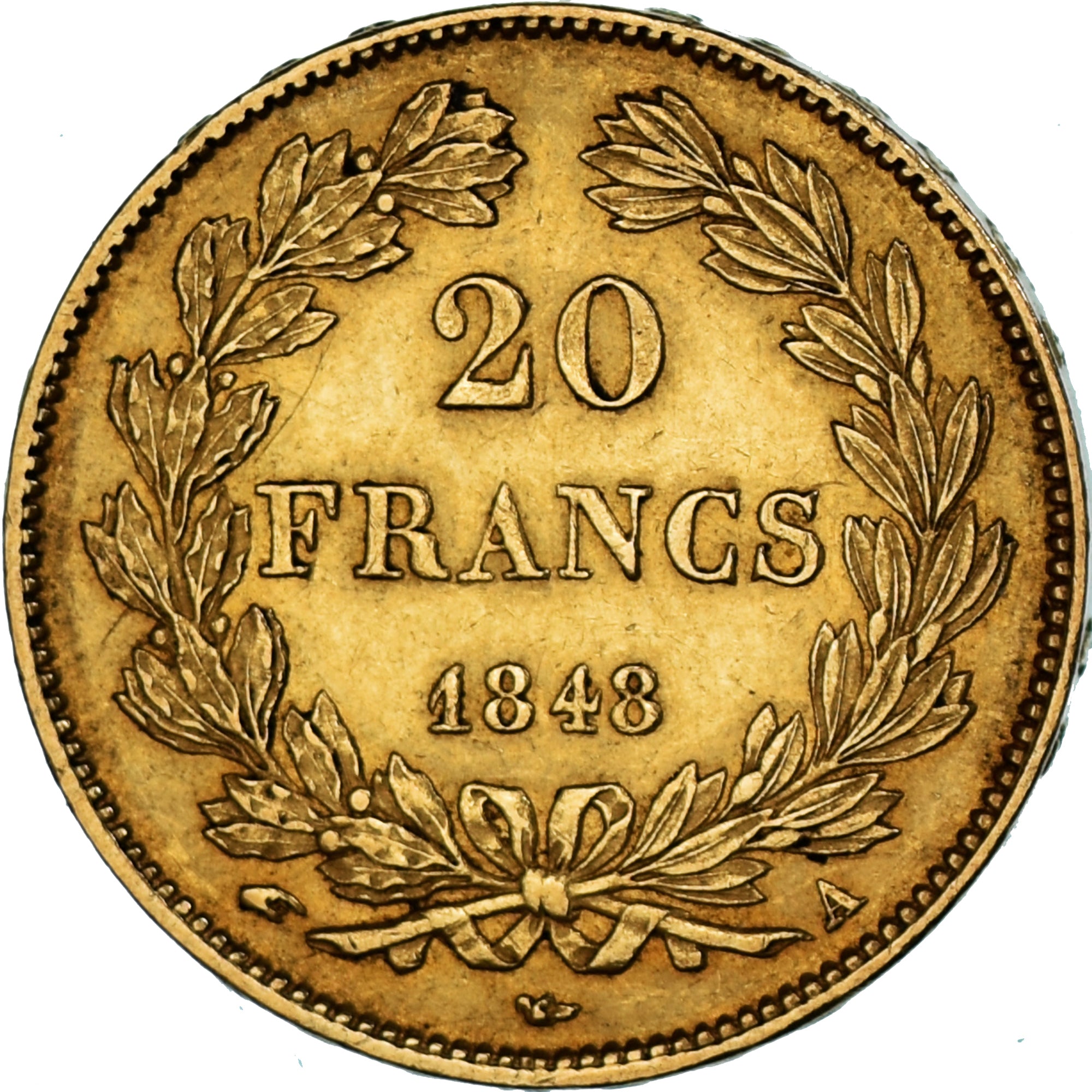 Munten, Frankrijk, Louis-Philippe, 20 Francs, 1848, Paris, ZF+, Goud, KM:750.1