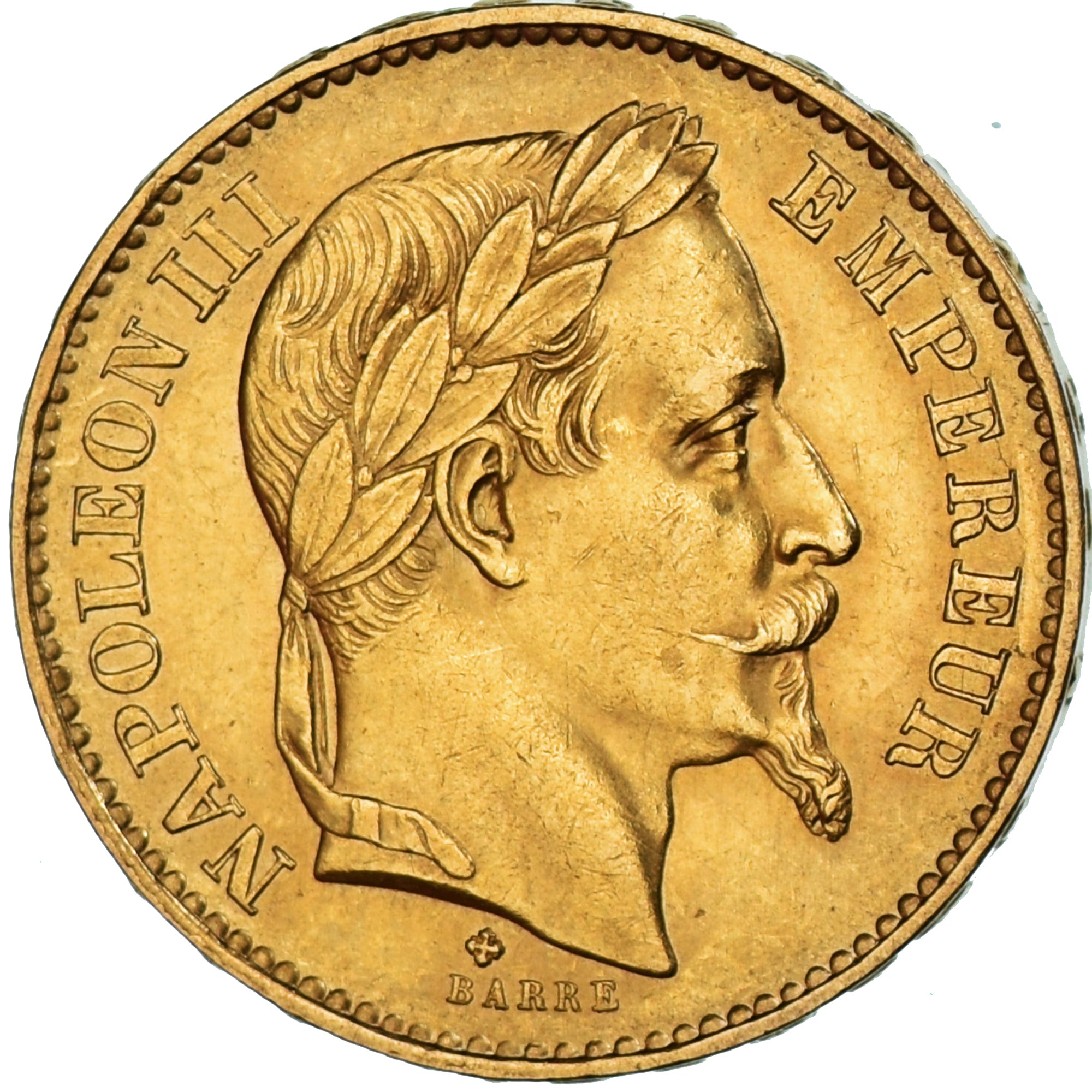 Moneta, Francja, Napoléon III, 20 Francs, 1870, Strasbourg, AU(55-58), Złoto