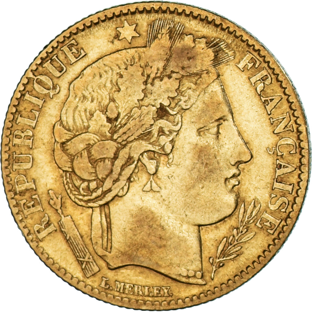 Coin, France, Cérès, 10 Francs, 1851, Paris, VF(30-35), Gold, KM:770