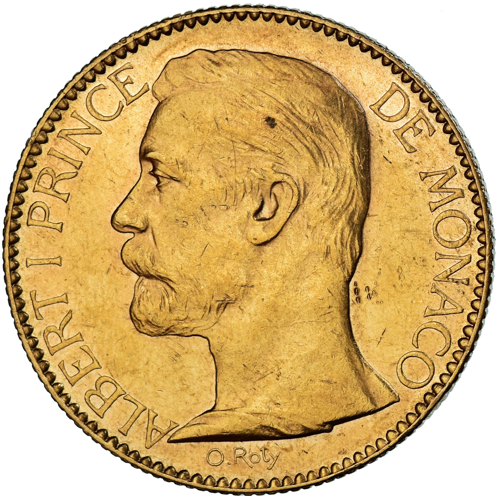 Moneta, Monaco, 100 Francs, 1901, Paris, AU(55-58), Złoto, Gadoury:124