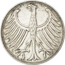 GERMANIA - REPUBBLICA FEDERALE, 5 Mark, 1958, Karlsruhe, BB, Argento, KM:112.1