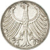 GERMANIA - REPUBBLICA FEDERALE, 5 Mark, 1958, Karlsruhe, BB, Argento, KM:112.1