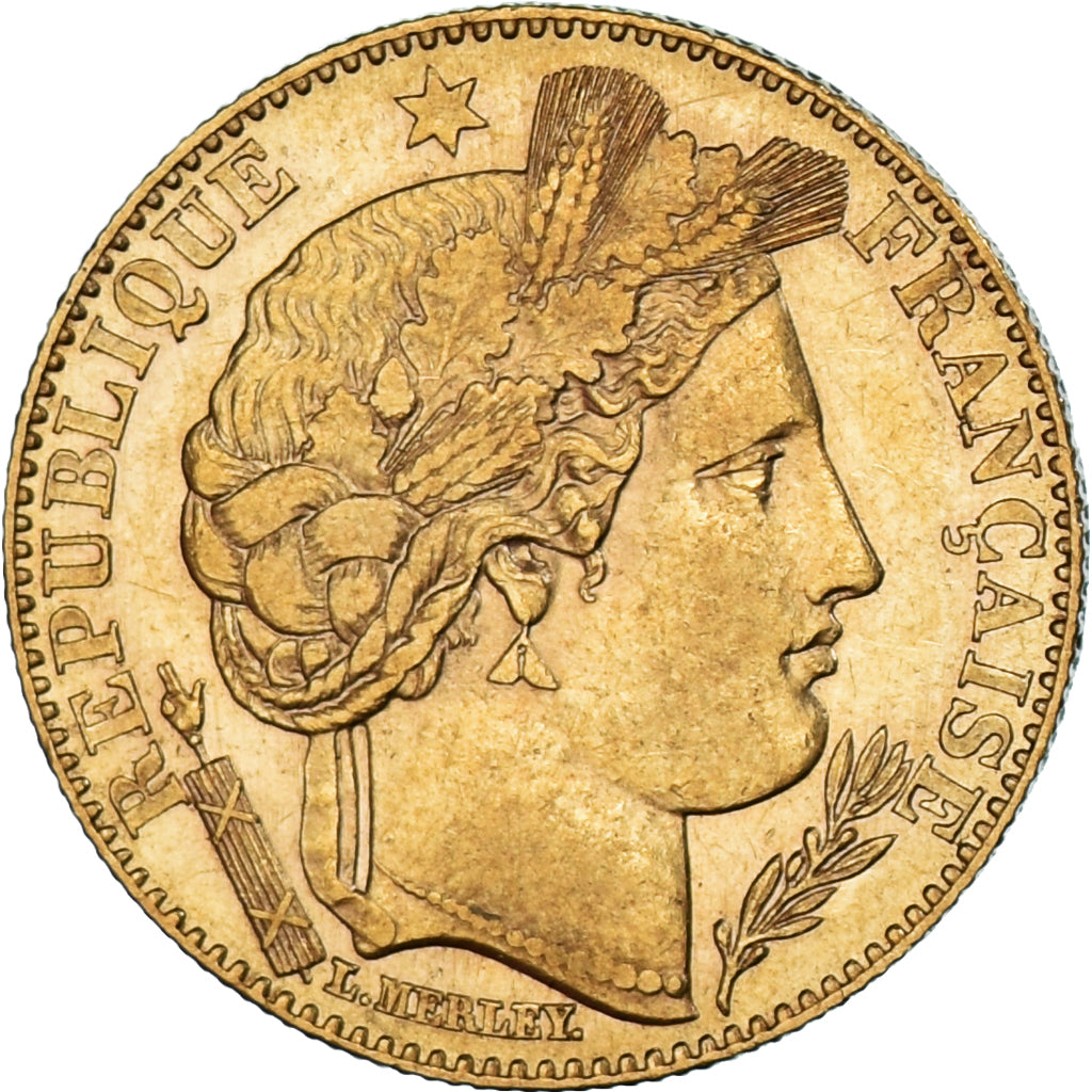 Coin, France, Cérès, 10 Francs, 1896, Paris, AU(55-58), Gold, KM:830