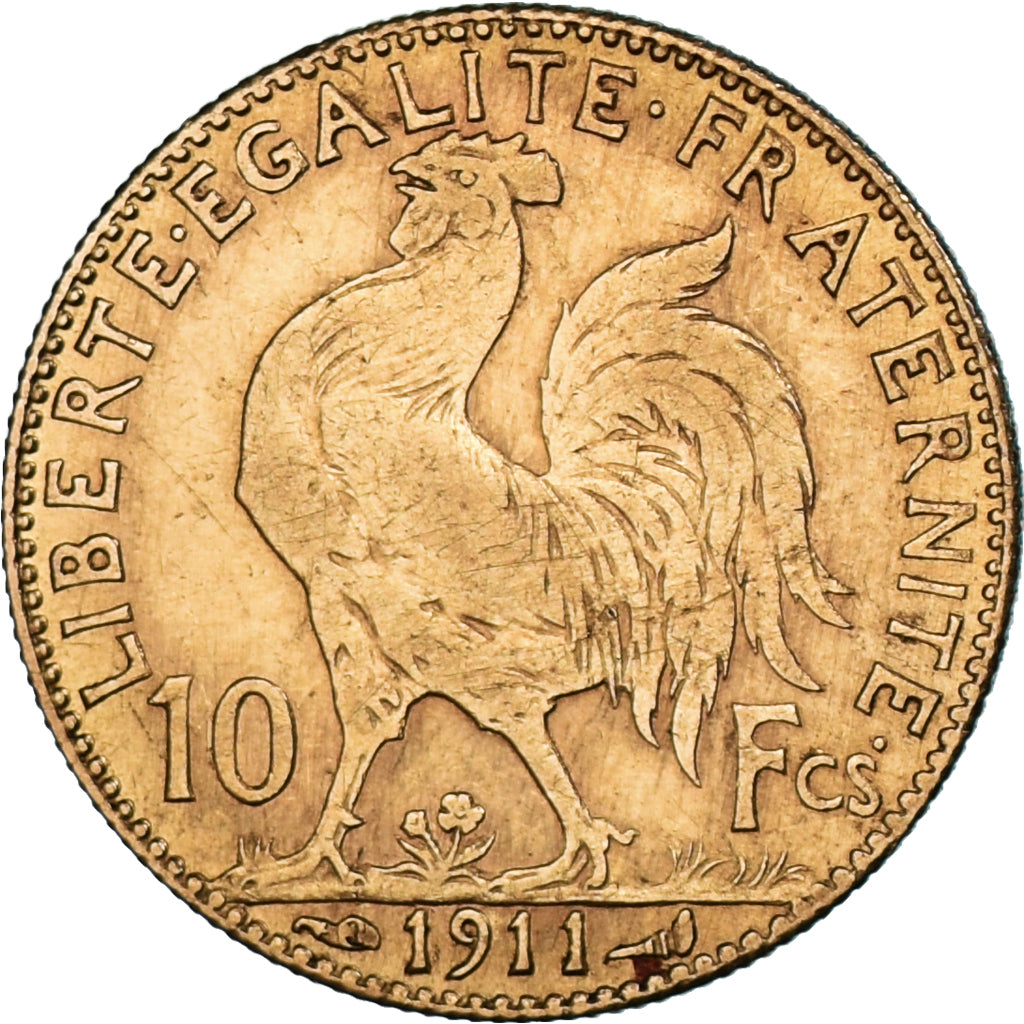 Coin, France, Marianne, 10 Francs, 1911, Paris, EF(40-45), Gold, KM:846