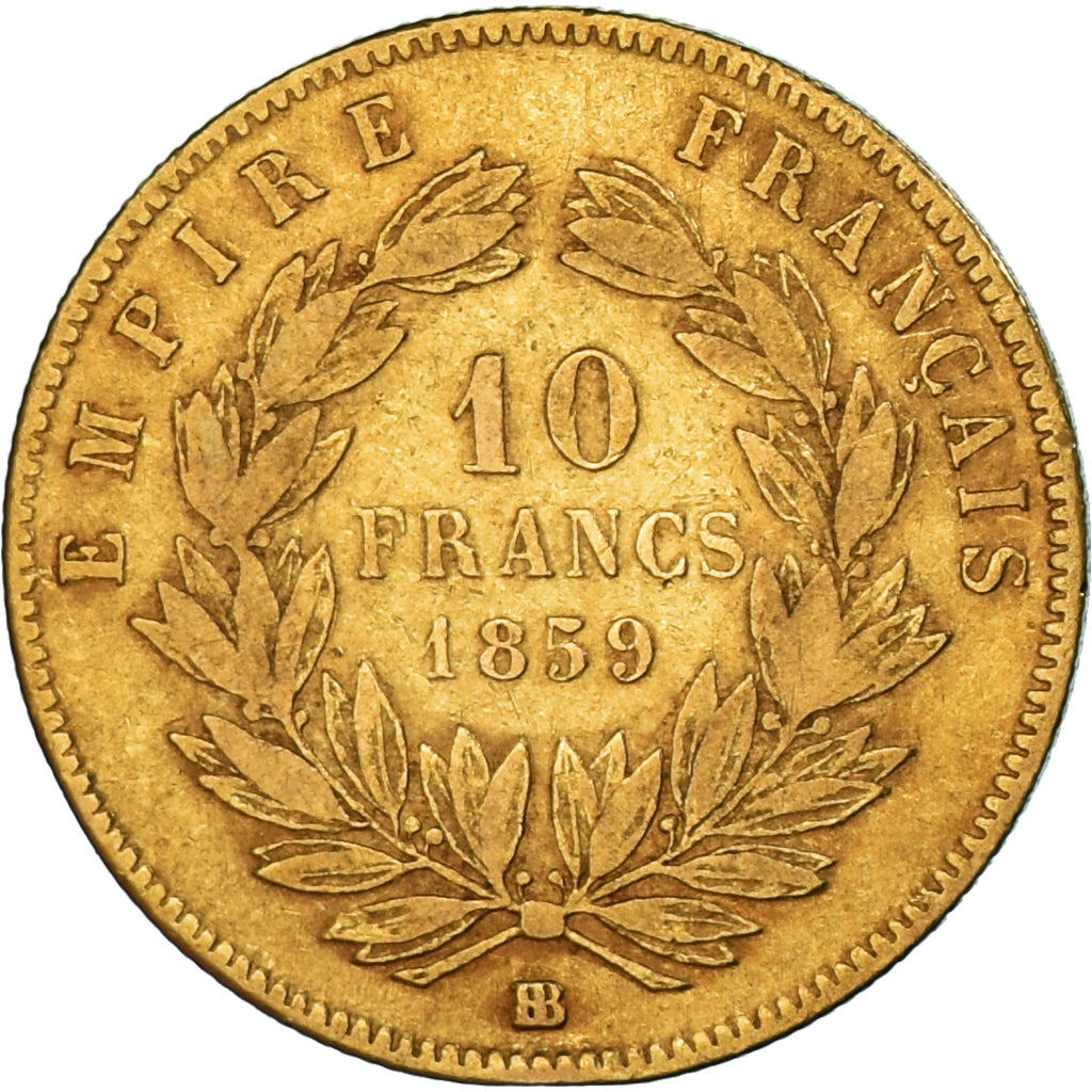 Monnaie, France, Napoleon III, 10 Francs, 1859, Strasbourg, TB+, Or