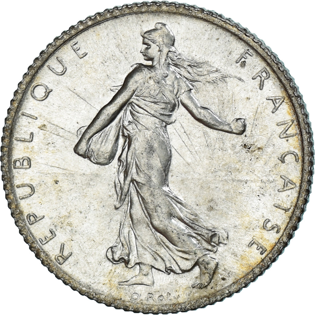 Coin, France, Semeuse, Franc, 1914, Paris, MS(63), Silver, KM:844.1, Gadoury:467
