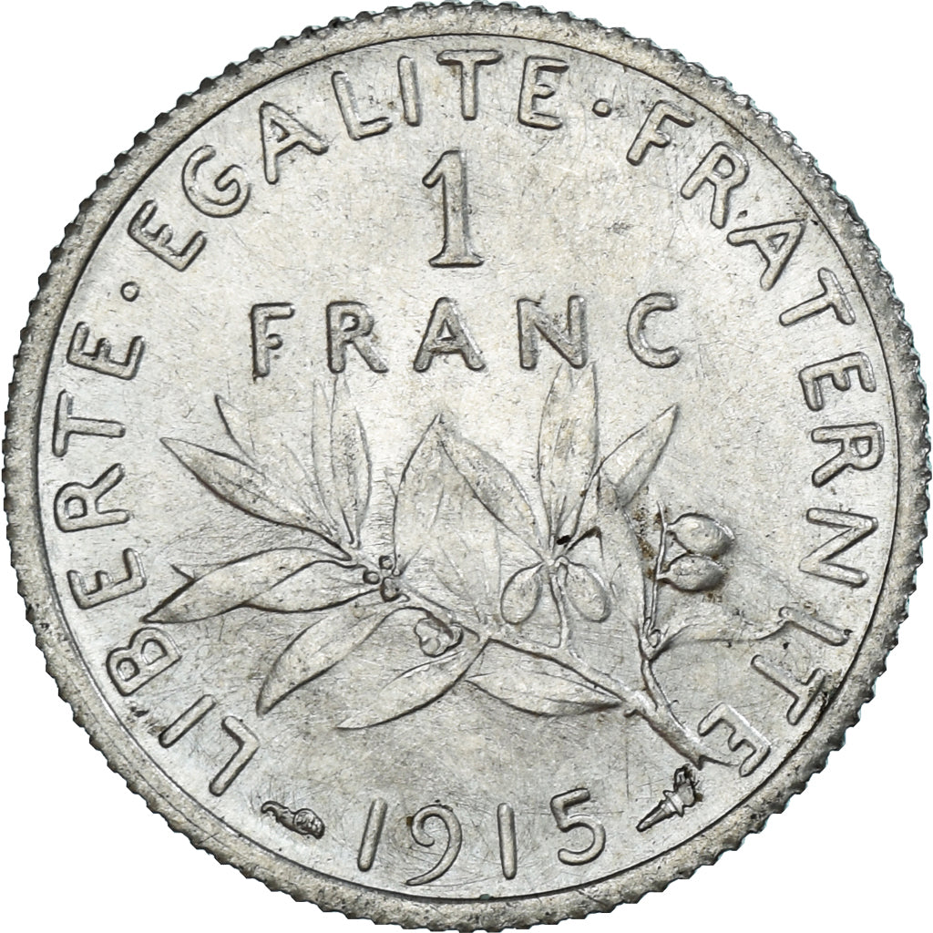 Moneta, Francia, Semeuse, Franc, 1915, Paris, SPL, Argento, KM:844.1