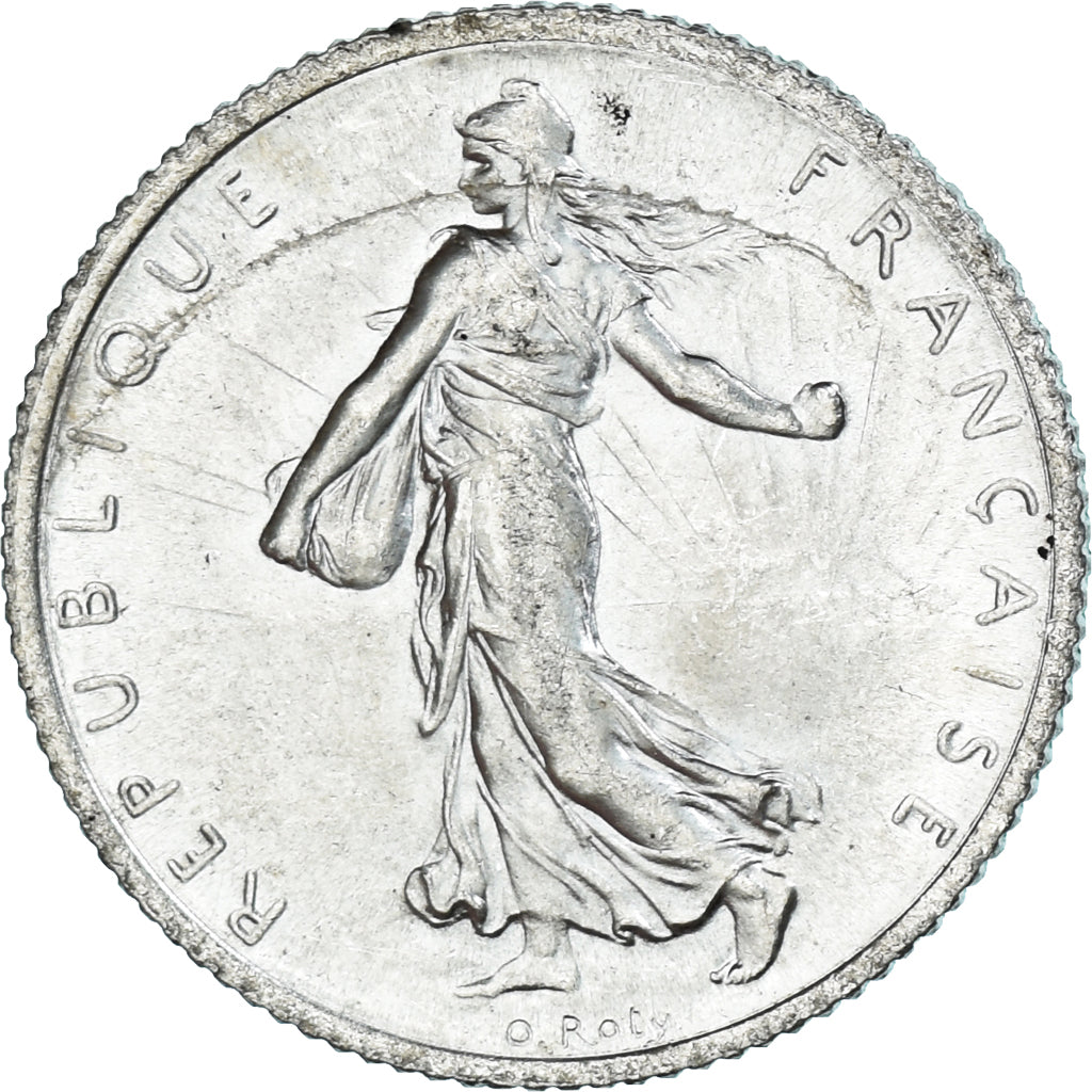 Moeda, França, Semeuse, Franc, 1916, Paris, MS(63), Prata, KM:844.1