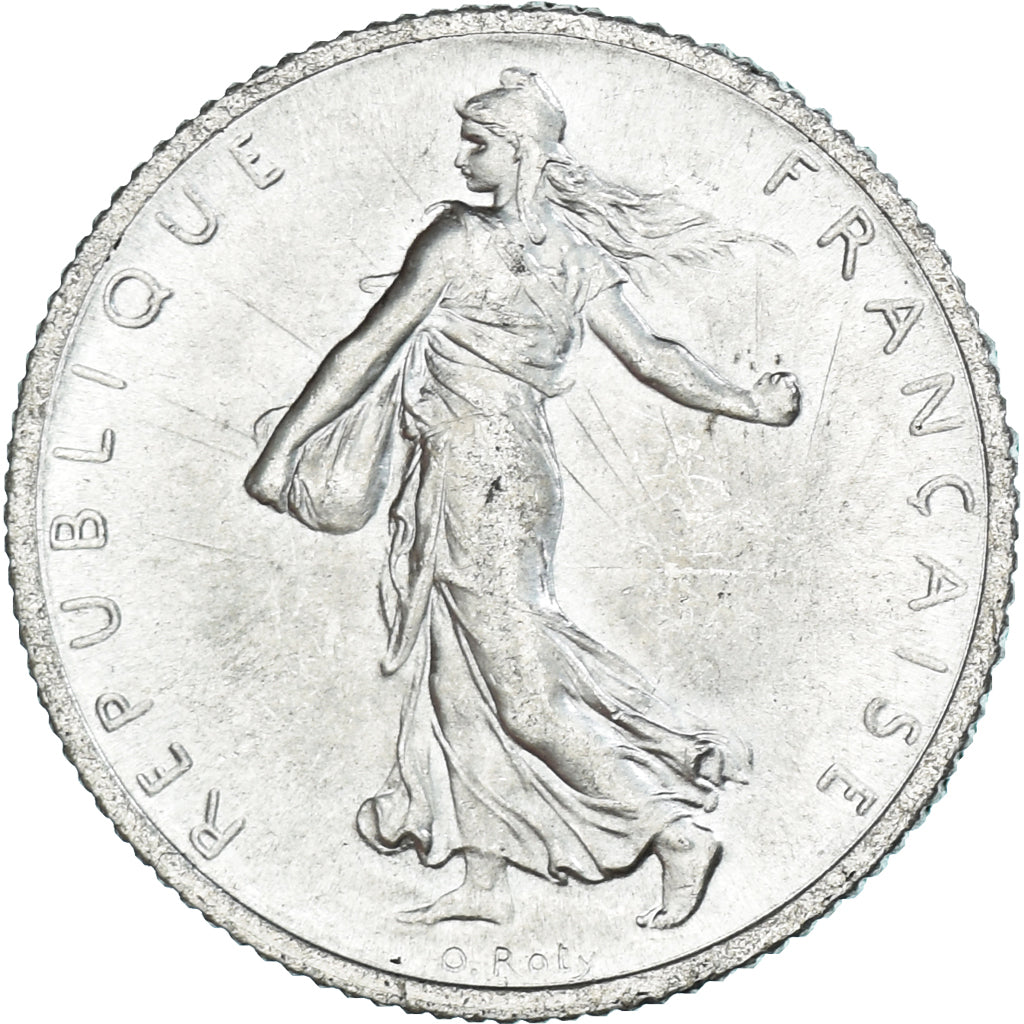 Coin, France, Semeuse, Franc, 1916, Paris, MS(65-70), Silver, KM:844.1