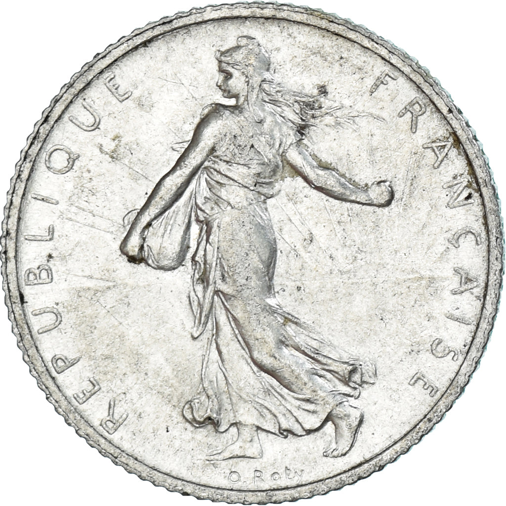 Moneta, Francja, Semeuse, Franc, 1913, Paris, AU(55-58), Srebro, KM:844.1