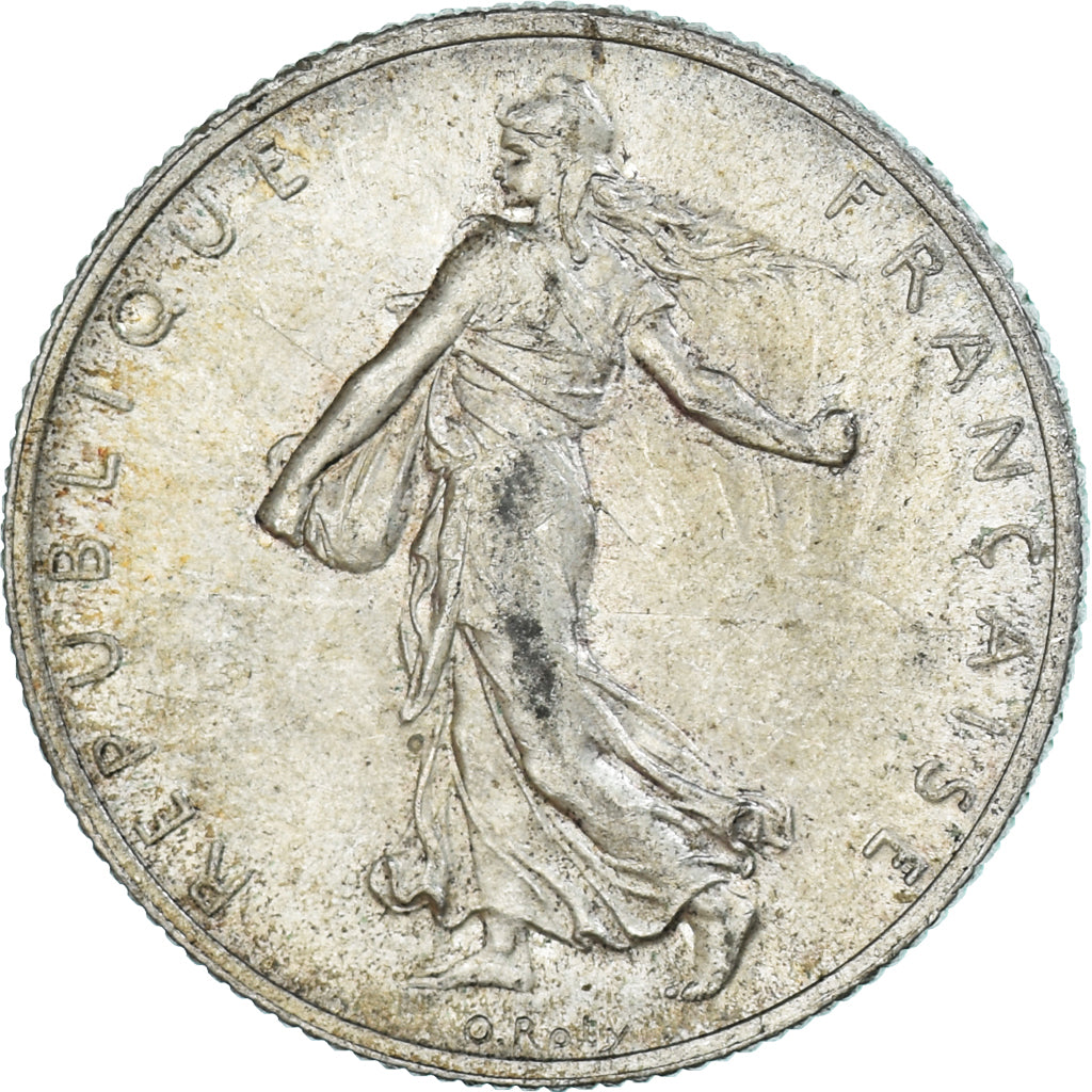 Coin, France, Semeuse, 2 Francs, 1917, Paris, MS(63), Silver, KM:845.1