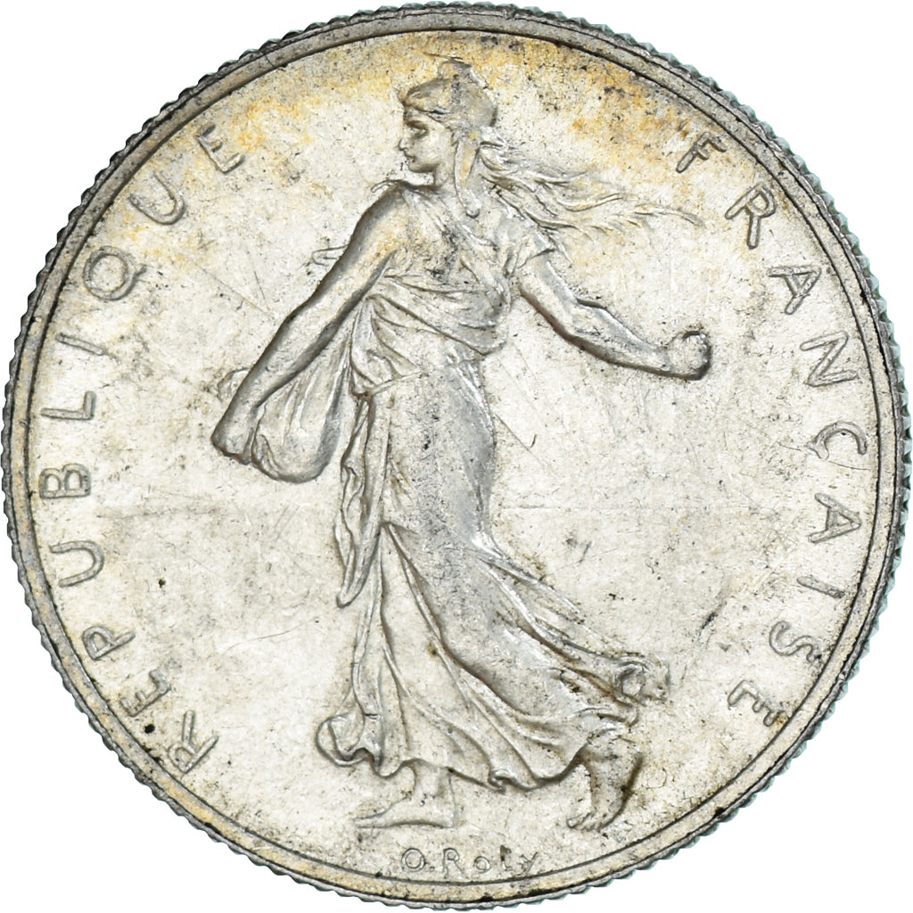 Coin, France, Semeuse, 2 Francs, 1917, Paris, MS(63), Silver, KM:845.1