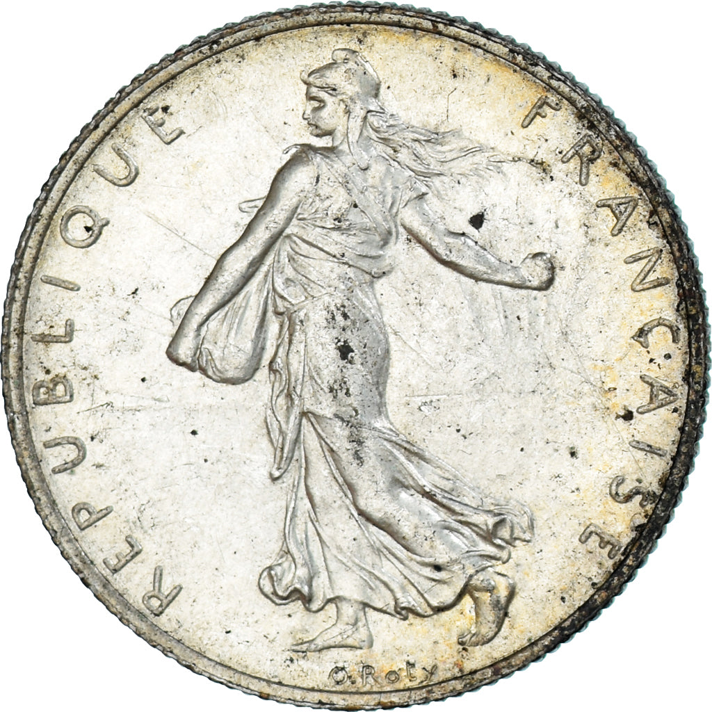 Coin, France, Semeuse, 2 Francs, 1917, Paris, MS(63), Silver, KM:845.1