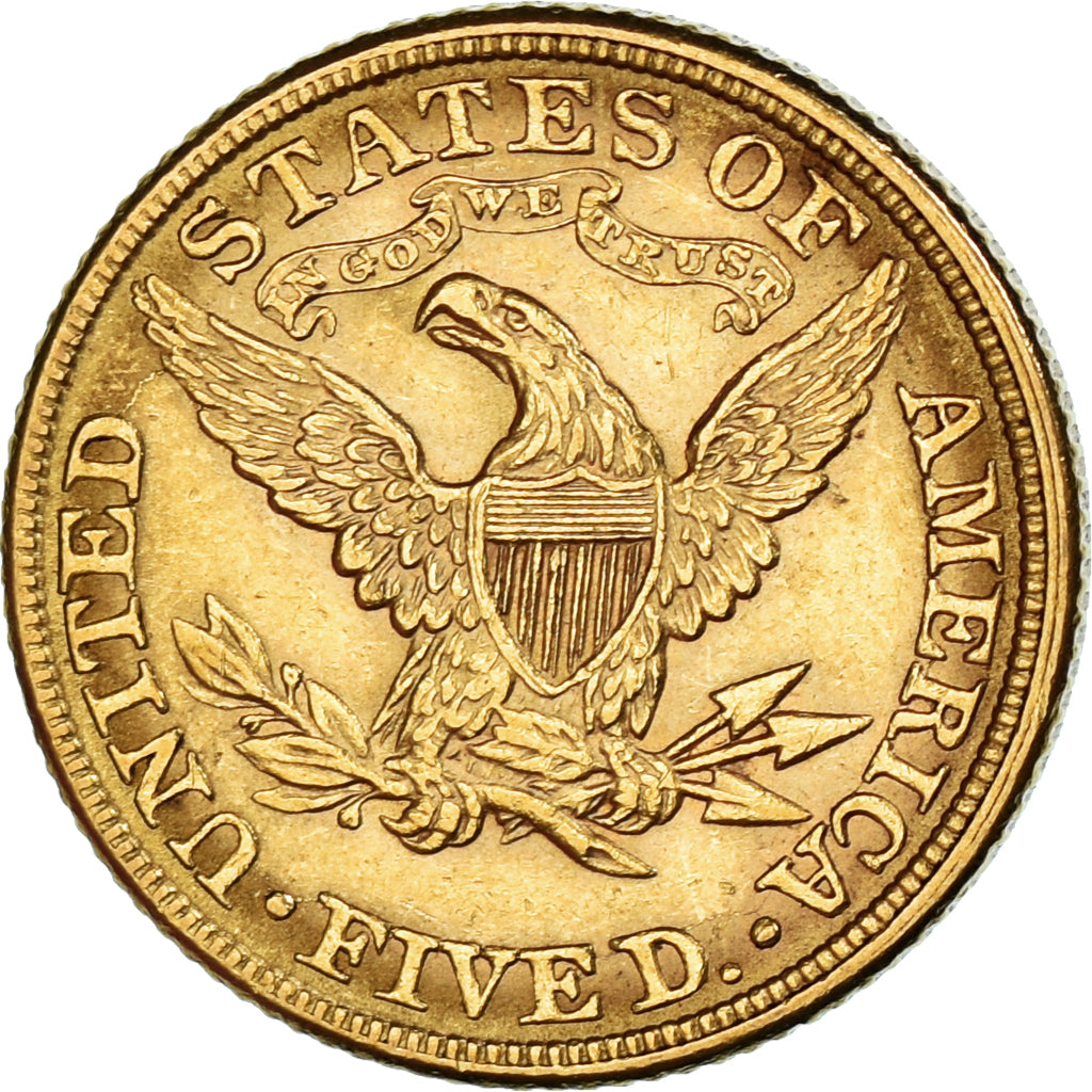 Münze, Vereinigte Staaten, Coronet Head, $5, Half Eagle, 1881, U.S. Mint