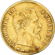 Moneta, Francia, Napoleon III, 5 Francs, 1857, Paris, MB, Oro, KM:787.1
