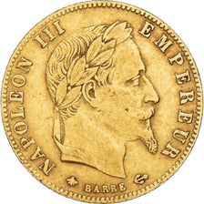 Moeda, França, Napoleon III, 5 Francs, 1868, Paris, EF(40-45), Dourado