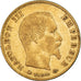 Moeda, França, Napoleon III, 5 Francs, 1860, Strasbourg, AU(50-53), Dourado