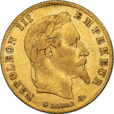 Munten, Frankrijk, Napoleon III, 5 Francs, 1866, Strasbourg, ZF+, Goud