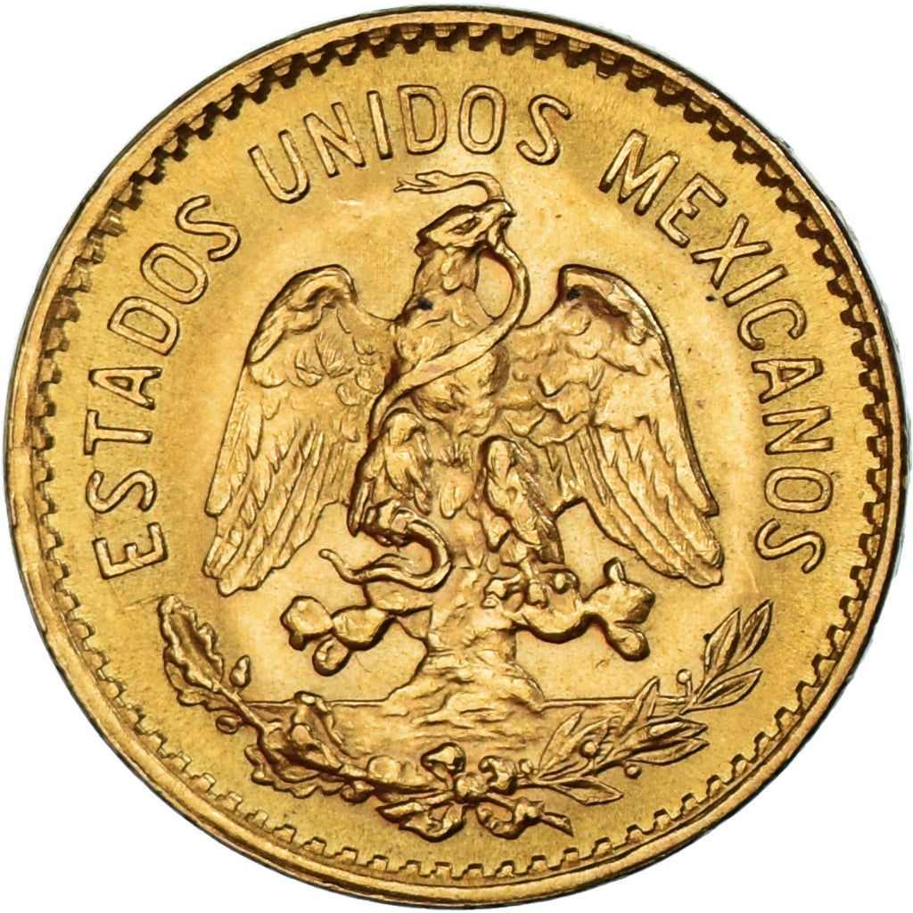 Coin, Mexico, 5 Pesos, 1955, Mexico City, MS(63), Gold, KM:464
