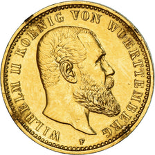 Moneta, Stati tedeschi, WURTTEMBERG, Wilhelm II, 10 Mark, 1907, Freudenstadt