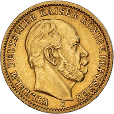 Moneda, Estados alemanes, PRUSSIA, Wilhelm I, 20 Mark, 1873, Frankfurt, MBC+