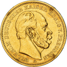 Moneda, Estados alemanes, PRUSSIA, Wilhelm I, 20 Mark, 1886, Berlin, MBC, Oro