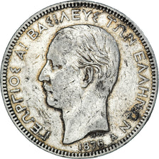 Coin, Greece, George I, 5 Drachmai, 1876, Paris, VF(20-25), Silver, KM:46