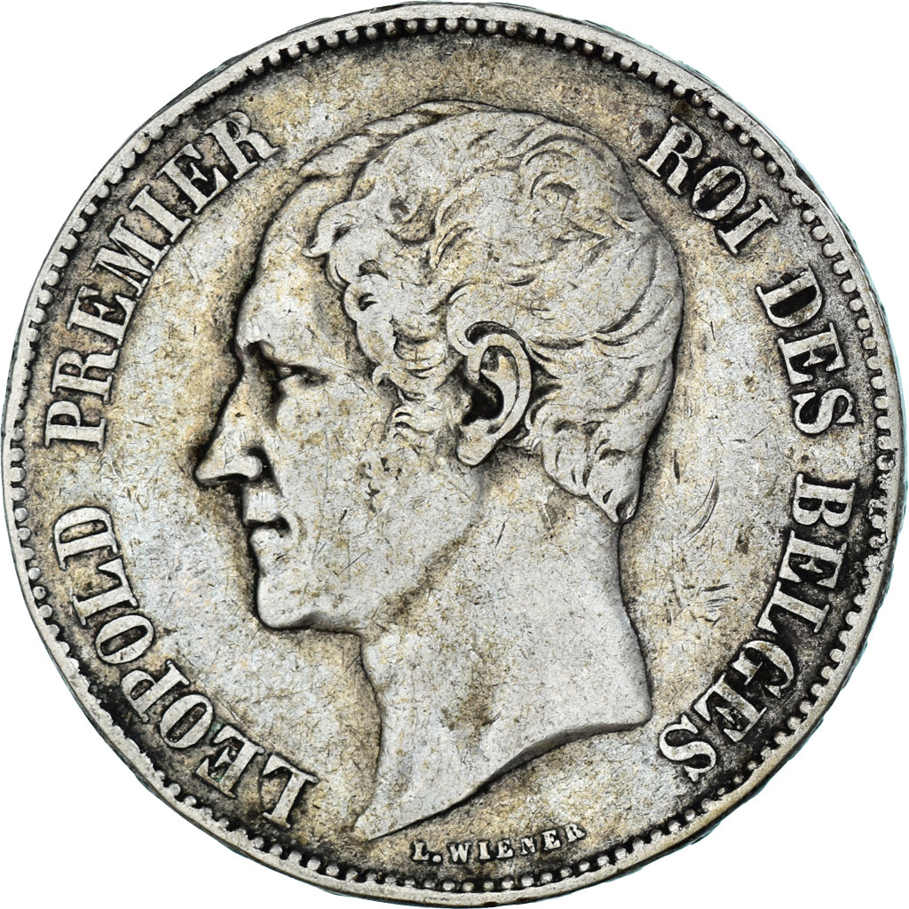 Coin, Belgium, Leopold I, 5 Francs, 5 Frank, 1849, Brussels, VF(30-35), Silver