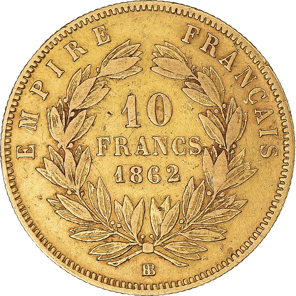 Coin, France, Napoleon III, 10 Francs, 1862, Strasbourg, Hybrid issue