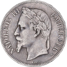 Coin, France, Napoléon III, 5 Francs, 1870, Strasbourg, VF(20-25), Silver