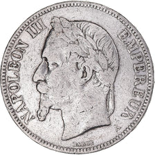 Moneta, Francja, Napoleon III, 5 Francs, 1870, Paris, VF(20-25), Srebro