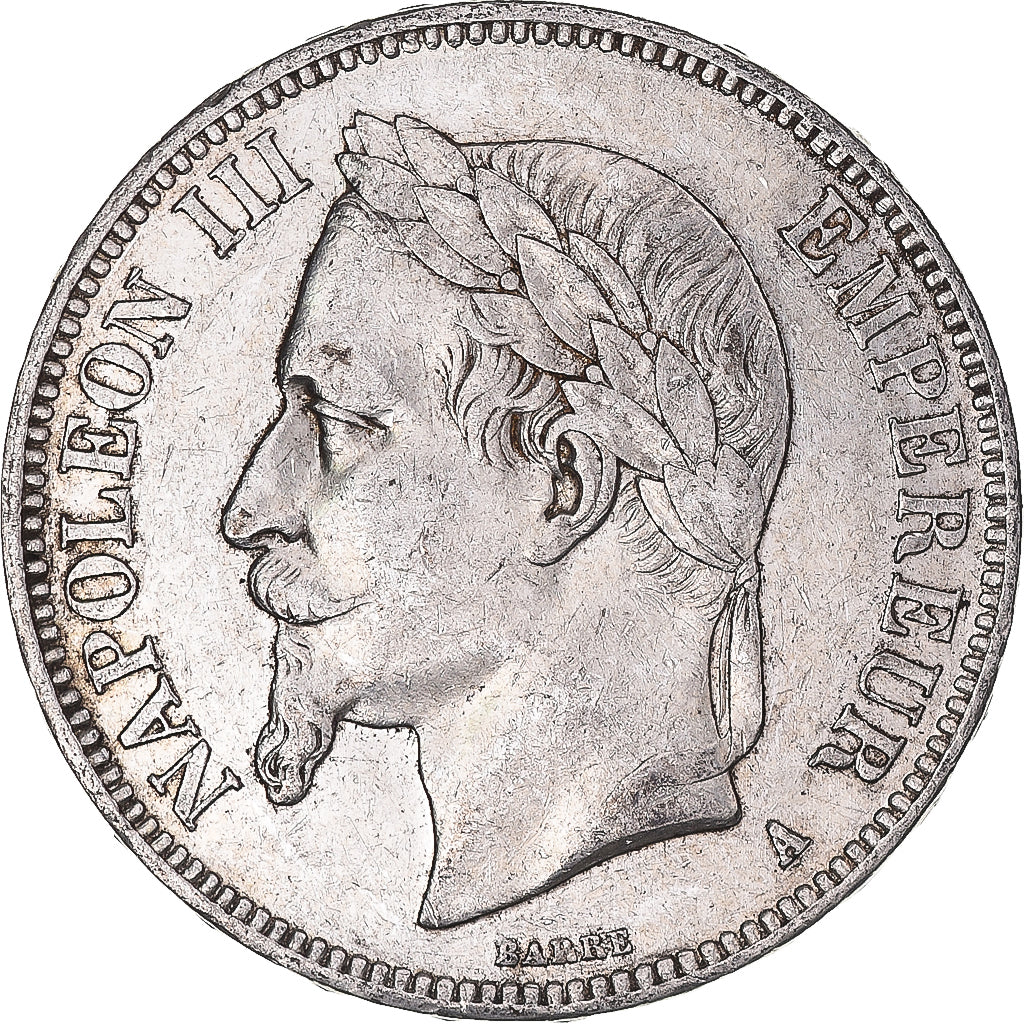 Coin, France, Napoleon III, 5 Francs, 1870, Paris, EF(40-45), Silver, KM:799.1