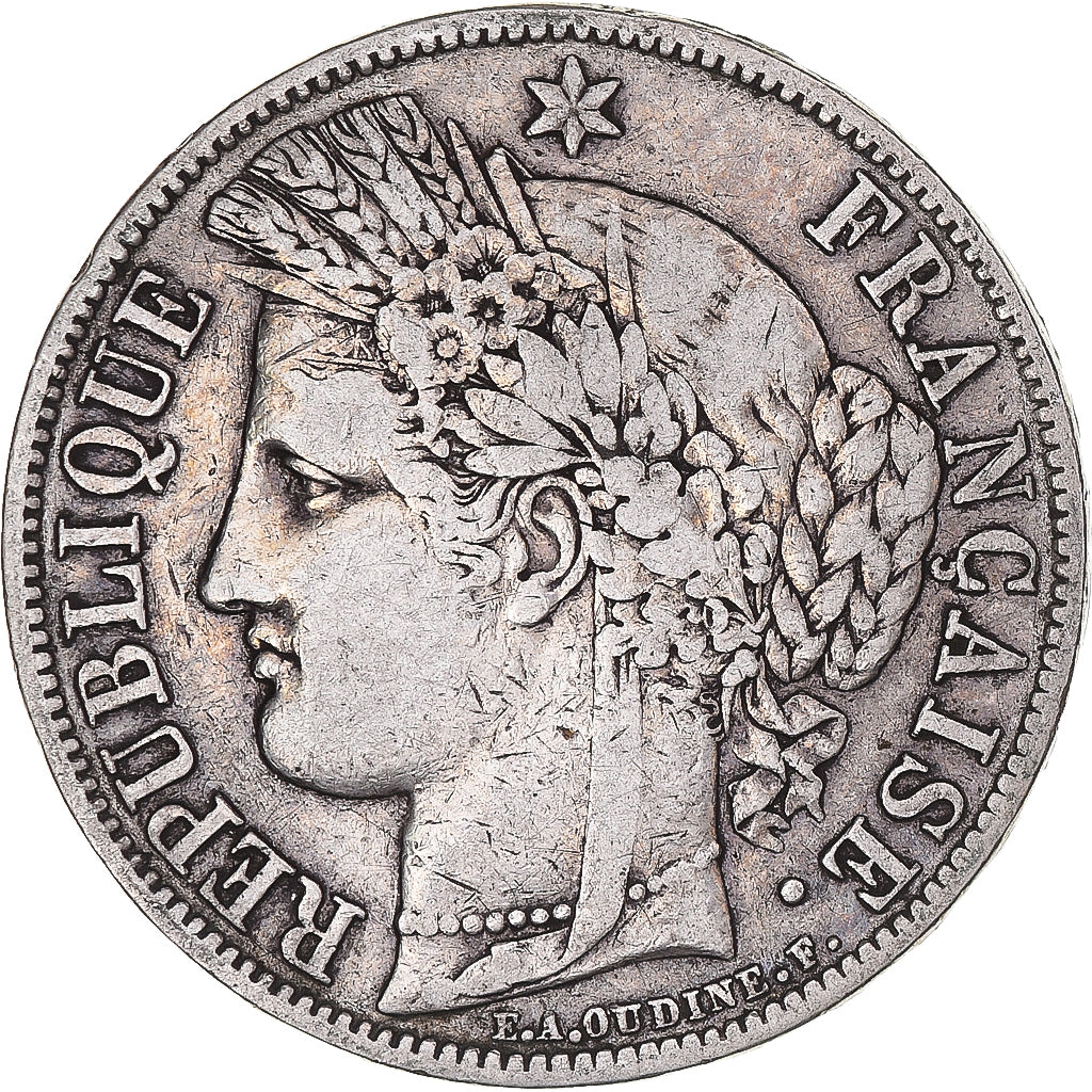 Coin, France, Cérès, 5 Francs, 1851, Paris, VF(30-35), Silver, KM:761.1