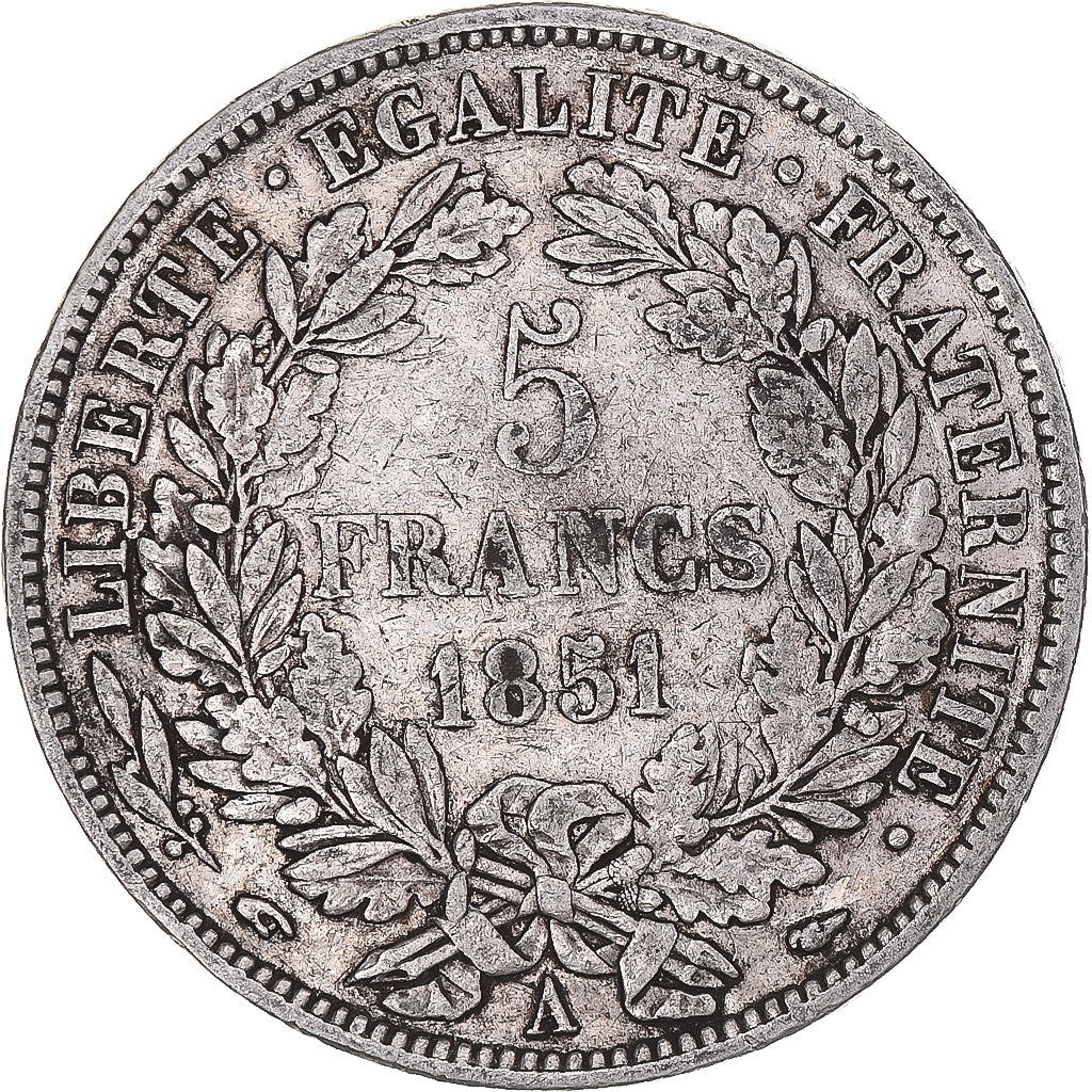 Monnaie, France, Cérès, 5 Francs, 1851, Paris, TTB, Argent, KM:761.1
