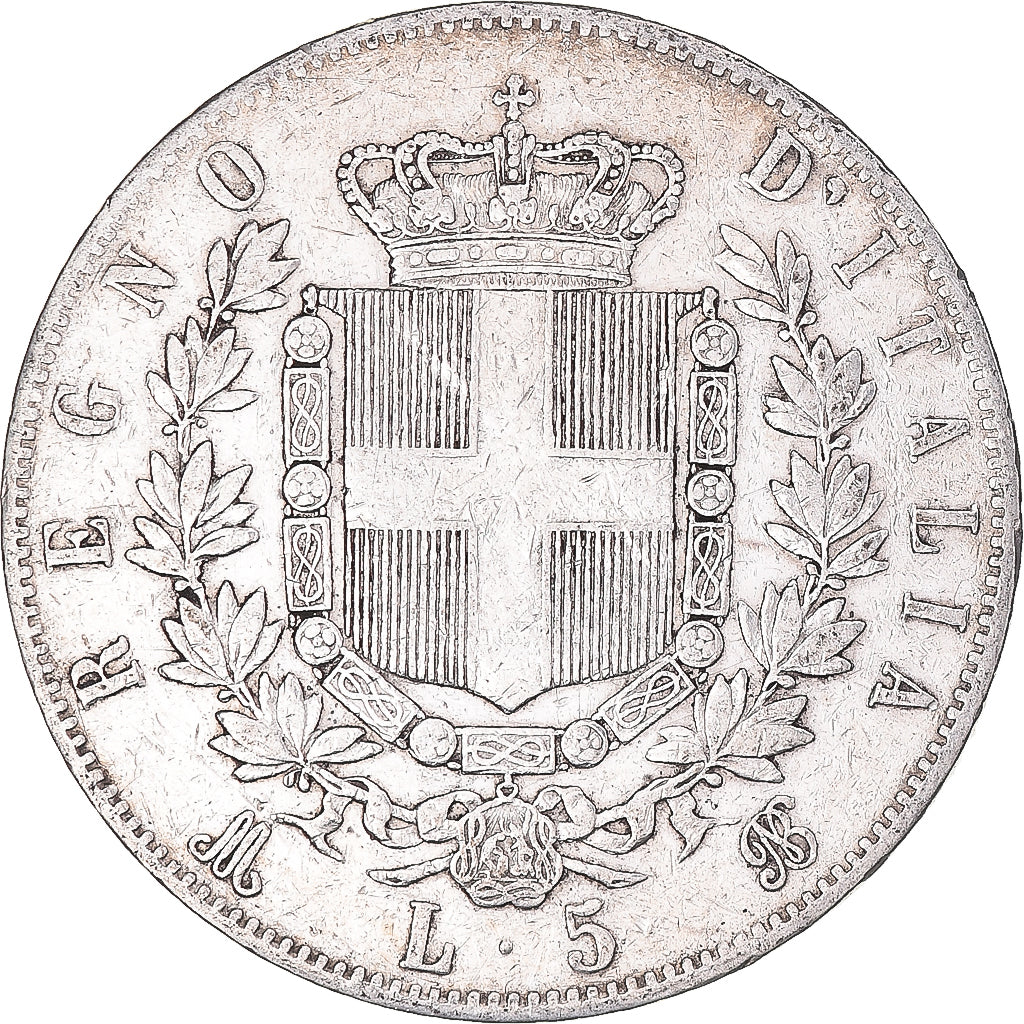 Monnaie, Italie, Vittorio Emanuele II, 5 Lire, 1873, Milan, TB, Argent, KM:8.3