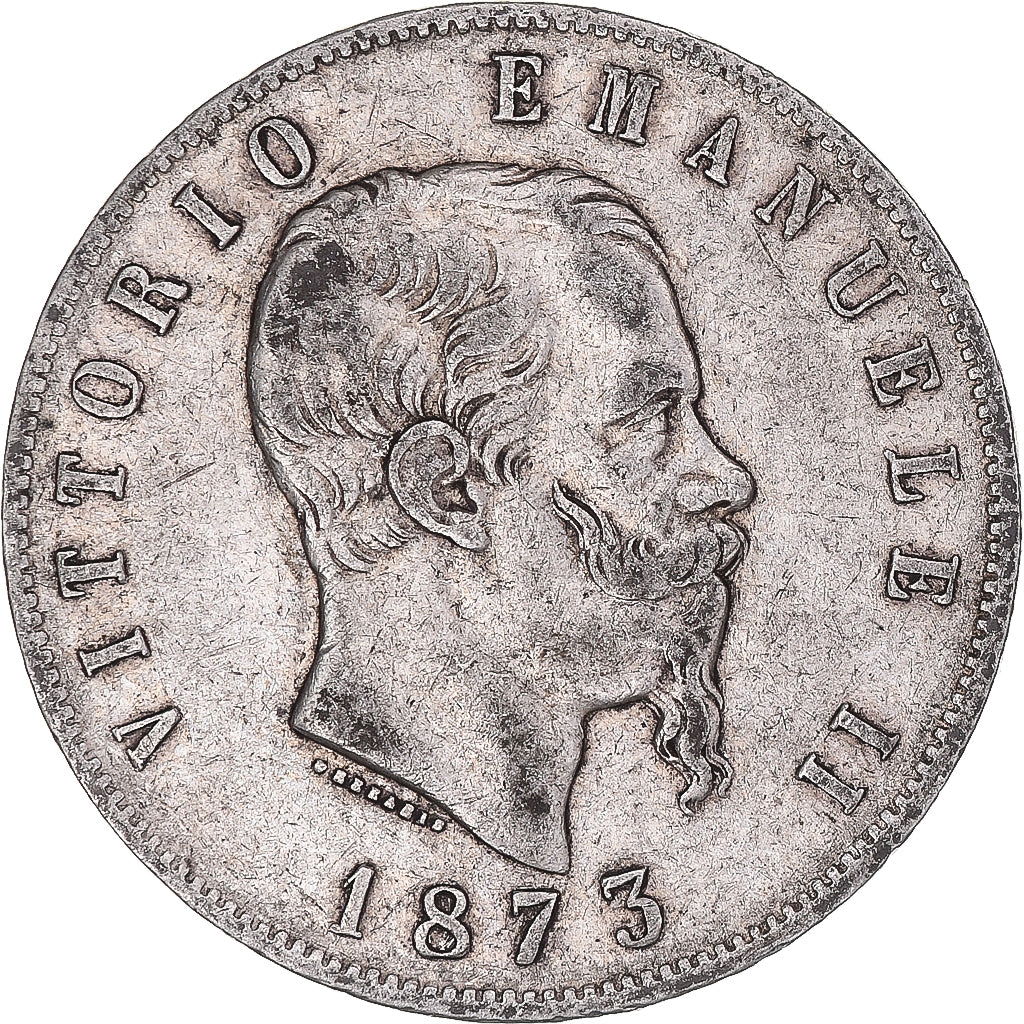 Monnaie, Italie, Vittorio Emanuele II, 5 Lire, 1873, Milan, TB+, Argent, KM:8.3